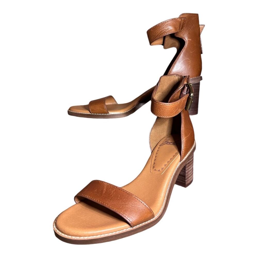 Zodiac Ilsa Leather Ankle Strap Heel Sandals